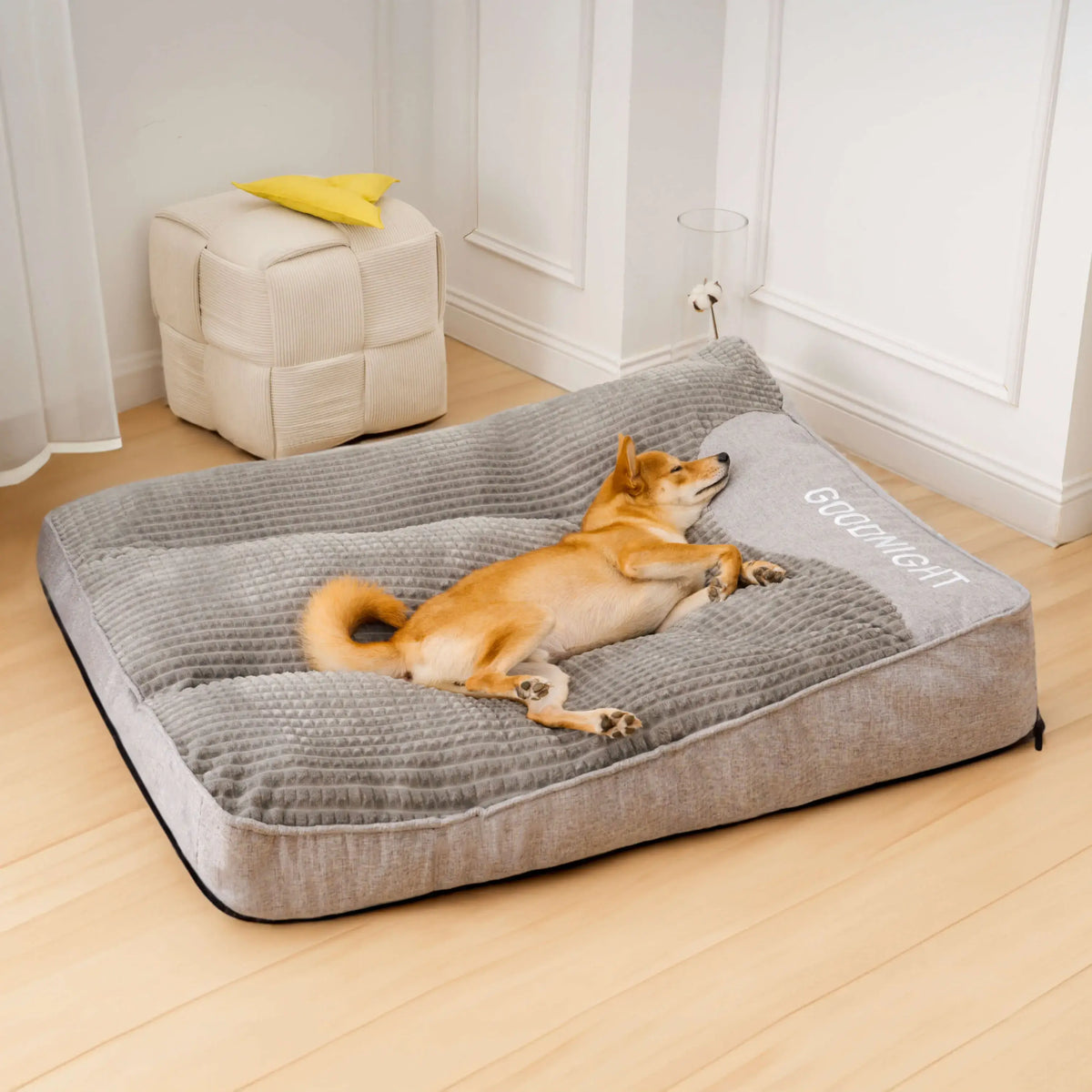 Large Dog Pillow Bed – Washable Dog Cushion, 3 Sizes (32–47 in) – MrFluffyFriend