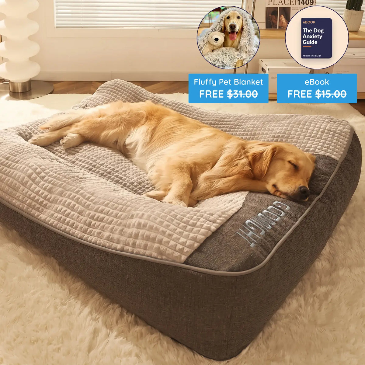 MrFluffyFriend™ - Calming Dog Cushion (BUNDLE)